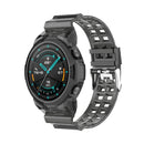 For Huawei Watch GT 2 46mm Silicone Integrated Translucent Watch Band(Black)