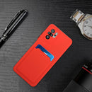 For Xiaomi Redmi Note 10 5G Card Slot Design Shockproof TPU Protective Case(Red)
