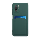 For Xiaomi Redmi Note 10 Pro Card Slot Design Shockproof TPU Protective Case(Dark Green)