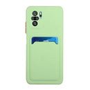 For Xiaomi Redmi Note 10 Pro Card Slot Design Shockproof TPU Protective Case(Green)