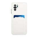 For Xiaomi Redmi Note 10 Pro Card Slot Design Shockproof TPU Protective Case(White)