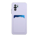 For Xiaomi Redmi Note 10 Pro Card Slot Design Shockproof TPU Protective Case(Purple)