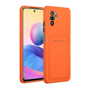 For Xiaomi Redmi Note 10 Pro Card Slot Design Shockproof TPU Protective Case(Orange)