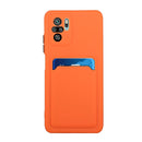 For Xiaomi Redmi Note 10 Pro Card Slot Design Shockproof TPU Protective Case(Orange)