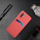 For Xiaomi Redmi Note 10 Pro Card Slot Design Shockproof TPU Protective Case(Plum Red)