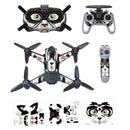 Sunnylife 4 in 1 PVC Anti-Scratch Decal Skin Wrap Stickers Kits for DJI FPV Drone & Goggles V2 & Remote Control & Rocker(Big Face Cat)