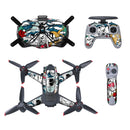 Sunnylife 4 in 1 PVC Anti-Scratch Decal Skin Wrap Stickers Kits for DJI FPV Drone & Goggles V2 & Remote Control & Rocker(Nautical Legend)