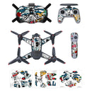 Sunnylife 4 in 1 PVC Anti-Scratch Decal Skin Wrap Stickers Kits for DJI FPV Drone & Goggles V2 & Remote Control & Rocker(Nautical Legend)