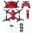 Sunnylife 4 in 1 PVC Anti-Scratch Decal Skin Wrap Stickers Kits for DJI FPV Drone & Goggles V2 & Remote Control & Rocker(Aurora Red)