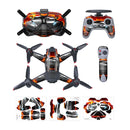 Sunnylife 4 in 1 PVC Anti-Scratch Decal Skin Wrap Stickers Kits for DJI FPV Drone & Goggles V2 & Remote Control & Rocker(Beetle)