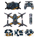Sunnylife 4 in 1 PVC Anti-Scratch Decal Skin Wrap Stickers Kits for DJI FPV Drone & Goggles V2 & Remote Control & Rocker(Flame Dragon)