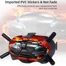Sunnylife 4 in 1 PVC Anti-Scratch Decal Skin Wrap Stickers Kits for DJI FPV Drone & Goggles V2 & Remote Control & Rocker(Flame Dragon)
