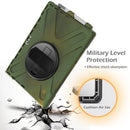 For Microsoft Surface Pro 4 / 5 / 6 / 7 / 7+ Shockproof Colorful Silicone + PC Protective Case with Holder & Hand Strap & Pen Slot(Camouflage)