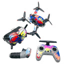 FPV-TZ-SF 4 in 1 Waterproof Anti-Scratch Decal Skin Wrap Stickers Personalized Film Kits for DJI FPV Drone & Goggles V2 & Remote Control & Rocker(Graffiti)