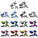 FPV-TZ-SF 4 in 1 Waterproof Anti-Scratch Decal Skin Wrap Stickers Personalized Film Kits for DJI FPV Drone & Goggles V2 & Remote Control & Rocker(Black Pattern)
