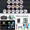 FPV-TZ-SF 4 in 1 Waterproof Anti-Scratch Decal Skin Wrap Stickers Personalized Film Kits for DJI FPV Drone & Goggles V2 & Remote Control & Rocker(Black Pattern)