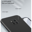 For Huawei Mate 20 Pro Solid Color Imitation Liquid Silicone Straight Edge Dropproof Full Coverage Protective Case(Black)