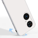For Huawei P50 Pro Solid Color Imitation Liquid Silicone Straight Edge Dropproof Full Coverage Protective Case(White)