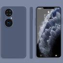 For Huawei P50 Pro Solid Color Imitation Liquid Silicone Straight Edge Dropproof Full Coverage Protective Case(Grey)
