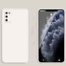 For Samsung Galaxy A02s Solid Color Imitation Liquid Silicone Straight Edge Dropproof Full Coverage Protective Case(White)