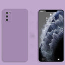 For Samsung Galaxy A02s Solid Color Imitation Liquid Silicone Straight Edge Dropproof Full Coverage Protective Case(Purple)