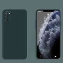 For Samsung Galaxy A02s Solid Color Imitation Liquid Silicone Straight Edge Dropproof Full Coverage Protective Case(Dark Green)