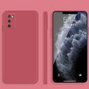 For Samsung Galaxy A02s Solid Color Imitation Liquid Silicone Straight Edge Dropproof Full Coverage Protective Case(Red)