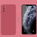 For Samsung Galaxy A02s Solid Color Imitation Liquid Silicone Straight Edge Dropproof Full Coverage Protective Case(Red)
