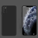 For Samsung Galaxy A02s Solid Color Imitation Liquid Silicone Straight Edge Dropproof Full Coverage Protective Case(Black)