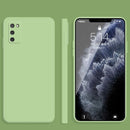 For Samsung Galaxy A02s Solid Color Imitation Liquid Silicone Straight Edge Dropproof Full Coverage Protective Case(Matcha Green)