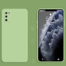 For Samsung Galaxy A02s Solid Color Imitation Liquid Silicone Straight Edge Dropproof Full Coverage Protective Case(Matcha Green)