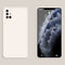 For Samsung Galaxy A71 Solid Color Imitation Liquid Silicone Straight Edge Dropproof Full Coverage Protective Case(White)