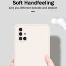 For Samsung Galaxy A71 Solid Color Imitation Liquid Silicone Straight Edge Dropproof Full Coverage Protective Case(White)