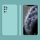 For Samsung Galaxy S20+ Solid Color Imitation Liquid Silicone Straight Edge Dropproof Full Coverage Protective Case(Sky Blue)