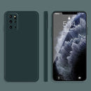 For Samsung Galaxy S20+ Solid Color Imitation Liquid Silicone Straight Edge Dropproof Full Coverage Protective Case(Dark Green)