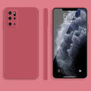 For Samsung Galaxy S20+ Solid Color Imitation Liquid Silicone Straight Edge Dropproof Full Coverage Protective Case(Red)