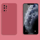 For Samsung Galaxy S20+ Solid Color Imitation Liquid Silicone Straight Edge Dropproof Full Coverage Protective Case(Red)