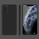 For Samsung Galaxy S20+ Solid Color Imitation Liquid Silicone Straight Edge Dropproof Full Coverage Protective Case(Black)