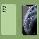 For Samsung Galaxy S20+ Solid Color Imitation Liquid Silicone Straight Edge Dropproof Full Coverage Protective Case(Matcha Green)