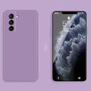 For Samsung Galaxy S21+ 5G Solid Color Imitation Liquid Silicone Straight Edge Dropproof Full Coverage Protective Case(Purple)