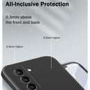 For Samsung Galaxy S21+ 5G Solid Color Imitation Liquid Silicone Straight Edge Dropproof Full Coverage Protective Case(Dark Green)