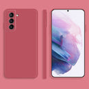 For Samsung Galaxy S21+ 5G Solid Color Imitation Liquid Silicone Straight Edge Dropproof Full Coverage Protective Case(Red)