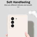 For Samsung Galaxy S21+ 5G Solid Color Imitation Liquid Silicone Straight Edge Dropproof Full Coverage Protective Case(Matcha Green)