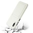 For Samsung Galaxy A02 Card Slot Design Shockproof TPU Protective Case(White)