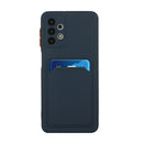 For Samsung Galaxy A32 4G Card Slot Design Shockproof TPU Protective Case(Dark Blue)