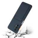 For Samsung Galaxy A32 4G Card Slot Design Shockproof TPU Protective Case(Dark Blue)