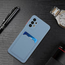 For Samsung Galaxy A32 4G Card Slot Design Shockproof TPU Protective Case(Gray)