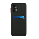 For Samsung Galaxy A32 4G Card Slot Design Shockproof TPU Protective Case(Black)