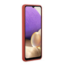 For Samsung Galaxy A32 4G Card Slot Design Shockproof TPU Protective Case(Plum Red)