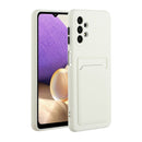 For Samsung Galaxy A32 5G Card Slot Design Shockproof TPU Protective Case(White)